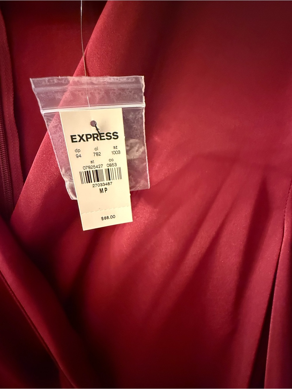 Express Burgundy High-Low Wrap Maxi Dress - Picture 3 of 5